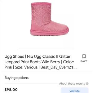 Pink Cheetah Print UGG boots
